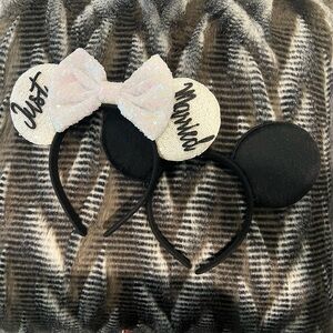 Just Married Mickey and Minnie Ears